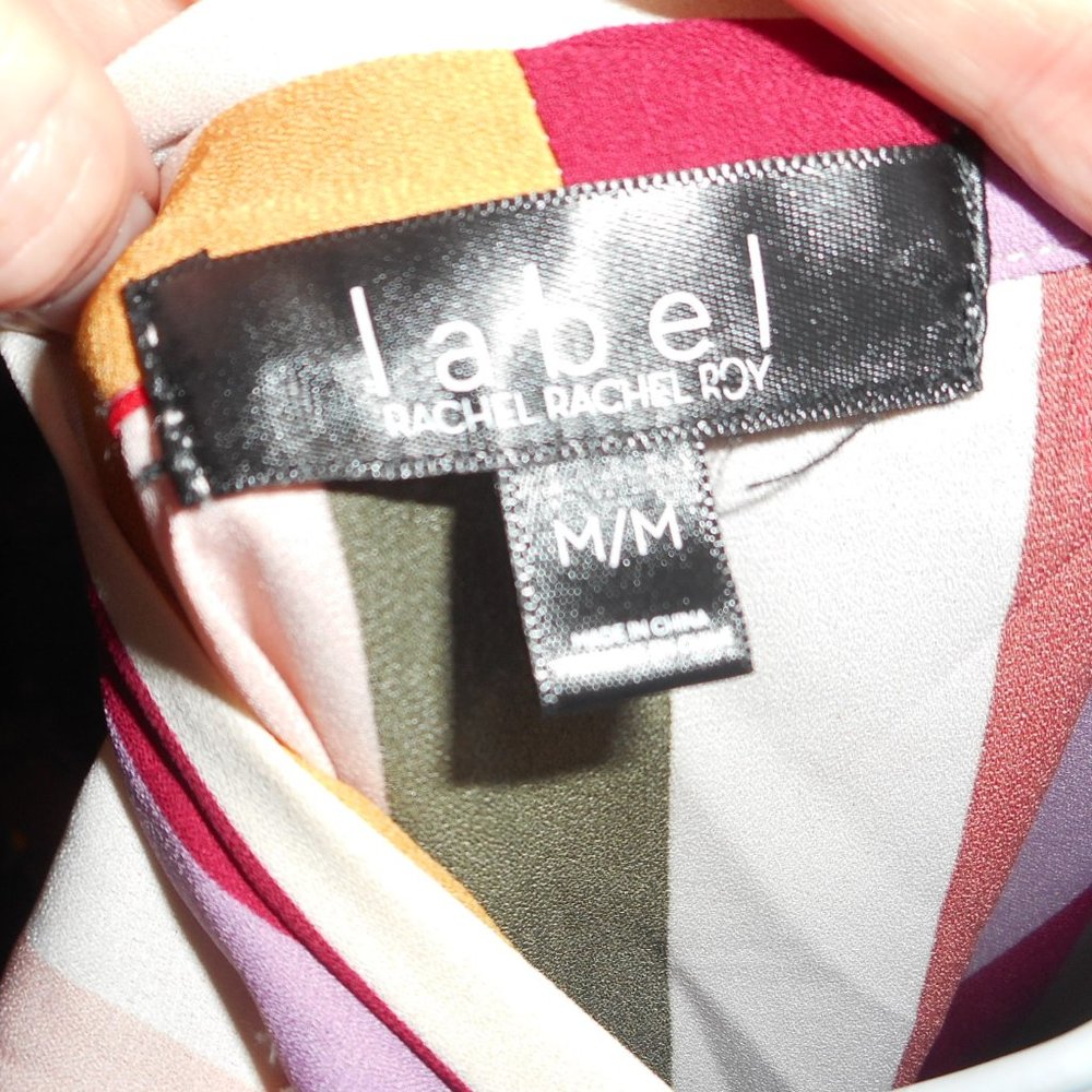 $10 items are BOGO Free NWOT Retro style stripe pussybow blouse, M - Picture 7 of 7